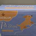 POCBLUE Dog Stairs for Small Dogs 15.7" H, Wide Pet Step for Couch/Sofas/Chairs, Curved Pet Ramps for Small Dogs & Cats with High-Density Foam and Washable Cover, 3-Step, Grey