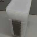 Citylife 1.3 QT 10 Pack Small Storage Bins Plastic Storage Container Stackable Box with Lids for Organizing, Clear White