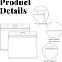 10 Pack Vertical Id Card Holder with Black Lanyard - Waterproof Resealable Zip Name Tag Badge Holders for Id Cards and Tags