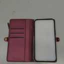 Defencase for iPhone 17 Pro Max Magnetic Wallet Case Compatible with Magsafe with RFID Blocking Zipper & Card Holder for Women Men PU Leather Strap Detachable Case for iPhone 17 Pro Max 6.9", Wine Red
