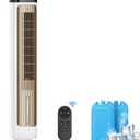 PNTCK Portable Air Conditioner Fan with Ice Packs, 12H Timer, 80 Oscillation, 3 Speeds & 4 Modes, Remote for Bedroom, Office, Room