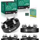 YHTAUTO 5x4.5 Hub Centric Wheel Spacers 1.25" Compatible with Acura, Honda Models, Accord, Civic, CR-V, Odyssey, MDX, 5x114.3mm Tire Spacers w/ M12x1.5 Studs, 64.1mm Hub Bore 5 Lug 4PCS