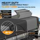 5-Ply 1600D+1200D Pontoon Boat Cover - Fully Waterproof & Ultra-Durable Tear-Resistant, with Large Storage Bag & Reinforced Windproof Straps (Fits 25'-28' Length, Up to 102" Beam Width)