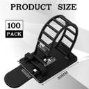 Thyle 100 Pcs Christmas Garland Hanger for Mantle Christmas Garland Hooks Wreath Ties Fireplace Stocking Holder for Xmas Wreath Door Frame Fireplace Mantle Stairways Decorations(Black)