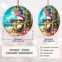 2 x Puerto Rico Ornaments 2026 - Elegant Puerto Rico Gifts for Men Women Mom Dad, Cute Ceramic Ornaments for Tree Decor, Unique for Friends, Funny Gifts for Puerto Ricans