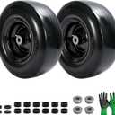 Parts Camp 13x5.00-6 Flat Free Tire Wheel (2-Pack) - Front Solid Smooth Replacement for Zero Turn Mowers - 5/8" or 3/4" Axle Bore, 3.25"-5.9" Hub Lengt - Fits most Riding Mowers Lawn Equipment