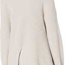 The Drop Women's Alice Crew-Neck Back-Slit Ribbed Pullover Sweater (XX-Large)