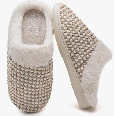 YALOX Slippers for Womens Warm Memory Foam Anti-Slip House Shoes Comfortable Cotton Slippers Home Bedroom Shoes Indoor & Outdoor, Size 38/39