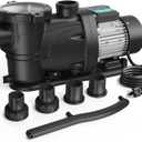 In/Above Ground Pool Pump, Self Primming High Flow (Single Speed, 1HP, 5400 GPH, 115V)