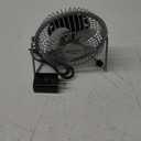 Comfort Zone Mini USB Desk Fan with 360-Degree Adjustable Tilt, Dual Powered (USB or Power Cord, Included), All-Metal Construction, 4 inch Quiet Bedside Table Fan, Silver