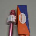 BONAOK Kids Karaoke Microphone, Wireless Bluetooth Microphone for Singing, Gift for Kids, Adults, Girls, Boys, Christmas Kids Toys Gifts for Ages 3, 4, 5, 6, 7, 8+ Years Old (Light Pinkcolor)