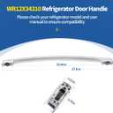 WR12X34310 Stainless Steel Freezer Door Handle Approx. 27.8", Compatible with GE Refrigerator, Replaces 4960021 AP6994366 PS16220203 EAP16220203