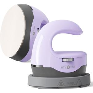 HTVRONT Heat Press H1 Mini Heat Press Machine, Small Heat Press Portable Iron Press Machine for T Shirts, Hats, Heating Transfer Projects (H1 Lavender Purple)