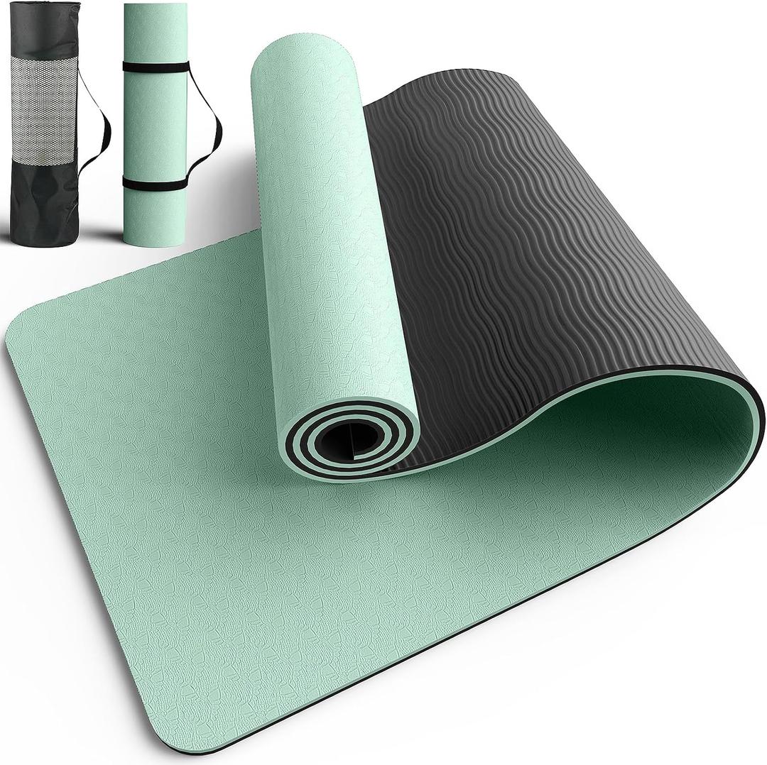 Pureegg Non Slip Yoga Mat, TPE, 72" x 24" x 0.24", Pilates