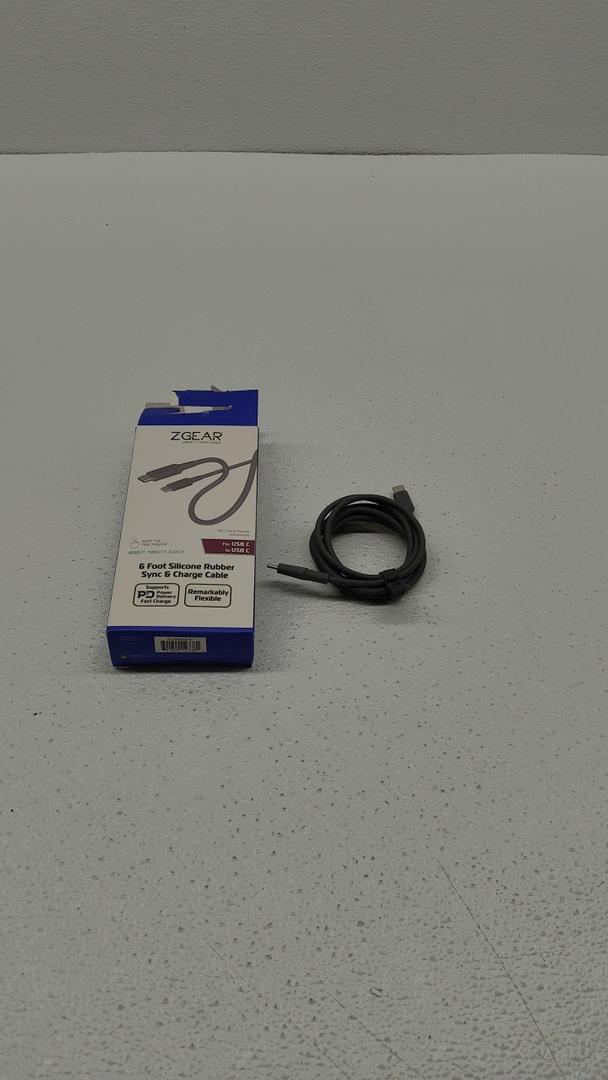 ZGEAR SILICONE CABLE USB C-C 6FT GREY