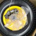 AR-PRO (2 Pack) 13x5.00-6 Flat Free Front Tire and Wheel Assembly, Solid Riding Lawn Mower Wheels, 3"-6" Offset Hub (Adjustable), 3/4"&5/8"&1/2" Bearing, 400 lb Load