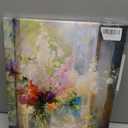 Colorful Flower Framed Canvas Wall Art, Watercolor Floral Bathroom Wall Decor, Spring Nature Wall Painting, Multicolor Botanical Art Print for Living Room, Bedroom, Office - 12X15