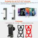 1 Inch/25mm Ball Mount Phone Holder Compatible with RAM mounts B Size Double Socket Arm for Car Bike Motorcycle Phone Mount with 1" Ball