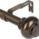curtain rod 72-144 inch,1 inch Decorative,Polished Bronze Finial