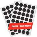 HOUSE AGAIN Round Magnets with Adhesive Backing, Adhesive Magnets for Crafts, Small Sticky Magnetic Dots for DIY Projects, Hanging & Organizing Light Objects, 150 Pcs 20x2mm