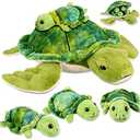 Aoriher 5 Piece Plush Sea Turtle Set - 12 Inch Mom with 4 Little Turtles, Soft Plush Stuffed Animal Toys for Birthday Party Favors, Easter, Christmas