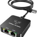 Ethernet Splitter 1 to 2 Out with Cat 6 Ethernet Cable, 1000Mbps High Speed, RJ45 Splitter, Gigabit Internet Splitter Connector for Cat 5/5e/6/7/8 Cable