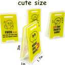 4 Pack Funny Sticky Note Holder Clips,WTF Funny Desk Sign,Fxck It desk Accessories,Acrylic Office Decor with fun messages,hilarious Gift for Coworkers, Friends
