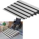 5" Rise Door Threshold Ramp with Updated Fixable Screws, Stable Portable Wheelchair Ramp for Home Steps, Aluminum Door Entry Ramps for Scooters, Power Chairs, Walkers, 800LBS Load Capacity