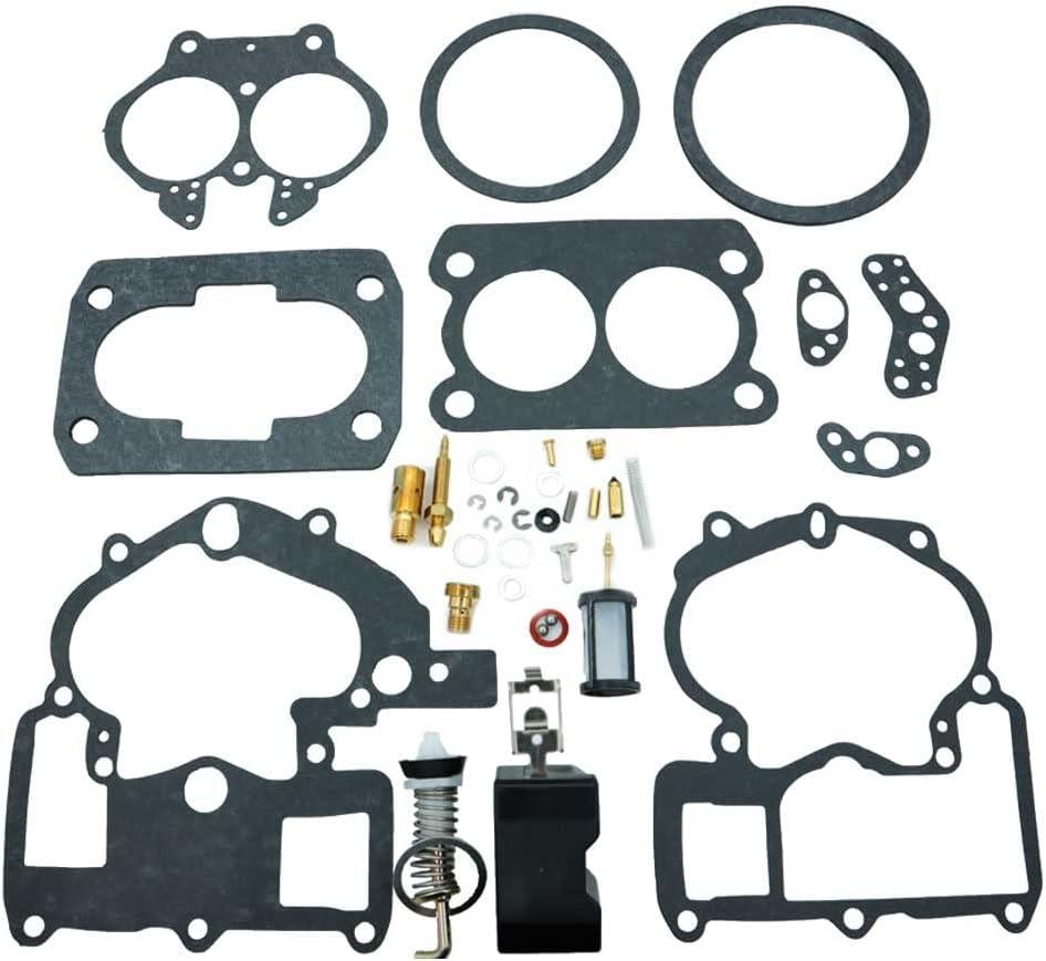 Carburetor Rebuild Kit Fit for Mercury Marine 3.0L 4.3L 5.0L 5.7L Mercarb 2 BBL Carb With Float 3302-804844002 1389-9562A1 1389-9563A1 1389-9564A1 1389-9670A2 1389-806077A2