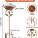 Metal Bird Bath for Outside Garden Birdbath Bowl, 42.1" Height Bird Feeders for Outdoors with 5 Prongs Base Stake, Standing Birdfeeders Bath Bowl for Yard Lawn Decor (Vintage Copper)