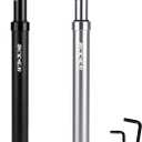 Suspension Seatpost 27.2 30.4 30.9 31.6 Bike Seat Posts with Suspension 40mm Travel Bicycle Seat Shock Absorber Aluminum Tube for E Bike MTB BMX Road City Bike Replacement Component Parts (BLACK-33.9MM (Including 27.2 to 33.9 Shim))