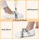 Scurtain Slippers for Women Comfy House Bedroom Corduroy Cross Bow Slide Slipper Shoes Ladies Adjustable Indoor Outdoor Slippers (8-9)