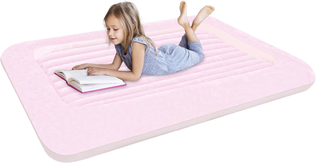 Air Mattress for KidsPortable Fast Kid air Mattress, Surface with Plush Smooth Comfortable Ideal for Living Room, Room and Outdoor Camping usePink