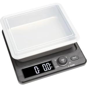 Taylor Digital Kitchen Scale with Dishwasher Safe Stainless Steel Container and Snap On, 22 pound capacity, Black