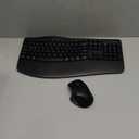 Wireless Keyboard and Mouse Combo, 2.4G Full Size Wave Keys Ergonomic Keyboard with Wrist Rest and 3-Level DPI Adjustable Wireless Ergonomic Mouse for Windows, Mac OS Desktop/Laptop/PC(Black)