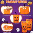 Nuenen 500 Pack Halloween Drink Pouches with Straws Spooky Pumpkin Plastic Juice Bags for Adults Disposable Drinking Bags Stand up Zipper Pouches with Straws for Smoothie Juice Halloween Party
