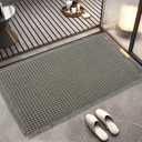 Bathroom Rugs Waffle Bathroom mat Boho Bath mat Super Absorbent Non Slip Bath Rugs, Washable, Ultra Soft Rubber Backed Shower mat, Bath mats for Bathroom Floor, Green 18x30in