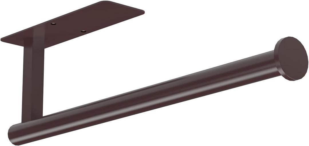 ASTOFLI Paper Towel Holder Under Cabinet No Drilling, Self Adhesive Paper Towel Holder Wall Mount for Kitchen Rack, Under Counter Napin Holder No Drill, RV, 304 Stainless Steel, Oil Rubbed Bronze