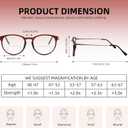 2 Pack Round Bifocal Reading Glasses for Women Men Clear Top Bi-focal Readers Far/Near Dual-use Computer Eyeglasses
