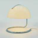 Lotus Atelier Chrome Bauhaus Light | Retro Mushroom Table Lamp for Room Aesthetic Modern Lighting for Bedroom | Mid Century Modern | Cool Retro Living Room Decor & Bedroom Decor (10.5" H x 9.5" W)