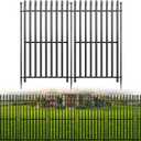 10 Panels No Dig Decorative Garden Fence, 40in(H)22ft(L) Heavy-Duty Rustproof Metal Panels, Outdoor Dog Barrier for Yard & Patio, Landscape, Border| Portable Temporary Fencing