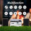 MUSITREND 10 in 1 Record Player with External Speakers,3 Speed Bluetooth Turntable Vinyl Player with CD/Cassette Play,AM/FM Radio, USB/SD Playback,Aux-in/RCA Line Out