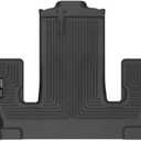 Husky Liners Weatherbeater Floor Mats | Fits 2022-2025 Ford Explorer w/2nd Row Bucket & w/Out Floor Console | 3rd Row, 1-pc Black - 14441 (3rd Row-w/Bucket)