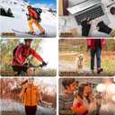 Fingerless Heated Gloves for Men & Women, Rechargeable Electric Touchscreen Gloves for Work Hunting, Skiing in Cold Winter Weather, Black, Medium, 3000mAh 