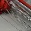 Pancake & Cupcake Mixer and Batter Dispenser Perfect Baking Tool Bakeware Maker with Measuring Label (Red)