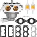 BlueStars 791230 Carburetor Kit - Compatible with BS 445677 405777 406777 407777 20-25 HP 4 Cycle V-Twin Engine, J-Deere LA120 LA130 LA135 LA140 LA150 LA145 - Replaces 799230 699709 499804 MIA10632
