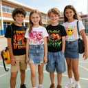 Boys Girls 100 Days of School Shirt Kids Happy 100th Day of School T-Shirts Toddler Graphic Tee Tops 2026 (3T-10T) (White)