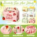 Gilprop 48 Pcs Happy Sukkot Gift Boxes Happy Sukkot Party Bulk Treat Boxes for Candy Cookies Snacks 6" x 4" x 4" Easy to Assemble Gabled Boxes for Jewish Festival Holiday Party Favor