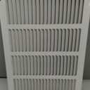 Fits 16x10 Duct Opening Stamped Steel Return Air Grille Vent Cover Grille for Sidewall and Ceiling in White Surface Dimensions: 17.75"W X 11.75"H (16" W x 10" H Duct Opening)