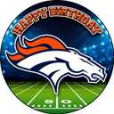 7.5x Inch Edible Cake Toppers Broncos Themed Birthday Party Collection of Edible Cake Decorations